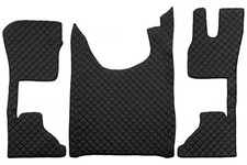Black Floor Mats Eco Leather