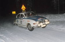 Risto Minkkinen Kyosti Jarvikallio Saab 96 V4 Arctic Rally January- Old Photo 1
