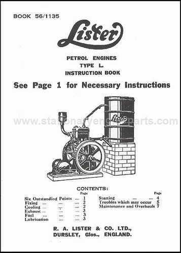 Lister stationary engine - l,