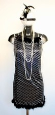 Ladies Black Silver Sequin