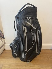 Sun Mountain H2NO Elite Waterproof Golf Cart Bag, 14-Way, Black, rainhood, strap