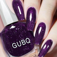 Glitter Nail Polish - Flash Purple Nail Varnish  Charm Purple Glimmer Color