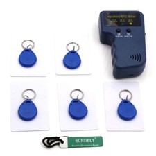 Handheld 125 khz RFID Duplicator Key Copier Reader Writer ID Card Cloner + Cards