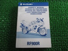 Suzuki RF900R Owner's Manual
