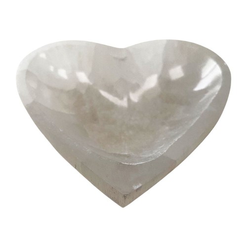Selenite bowl heart 10x10x3cm - selenite,