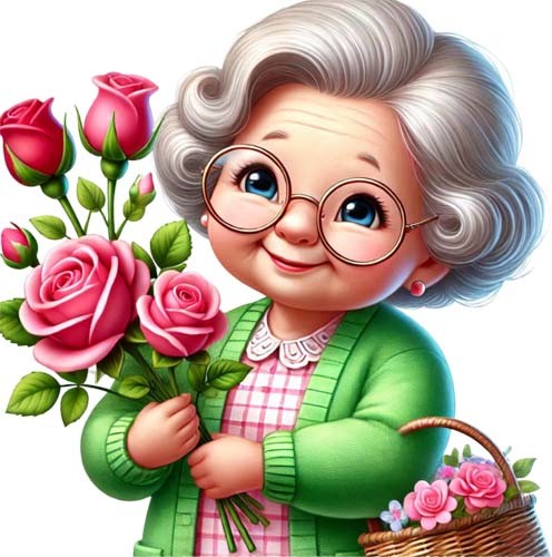 Colourful grandma rose wall - grandma,