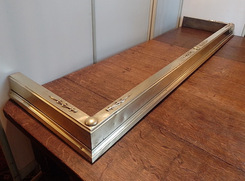 Vintage brass fire fender - vintage,