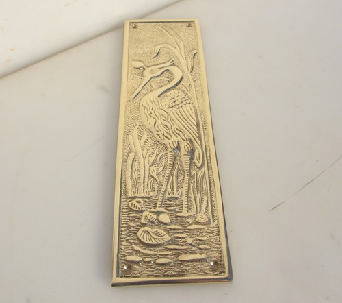 Brass finger plate push door - brass,
