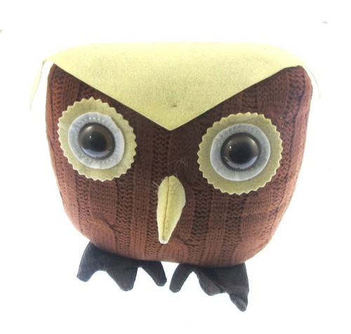 Heavy knitted owl door - owl,