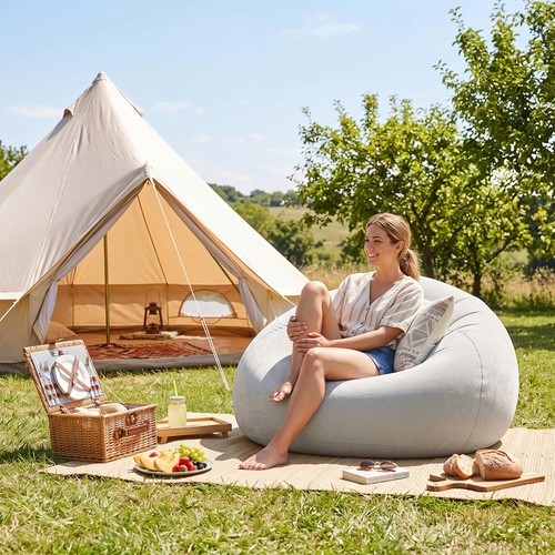 Inflatable bean bag chair blow - bean,
