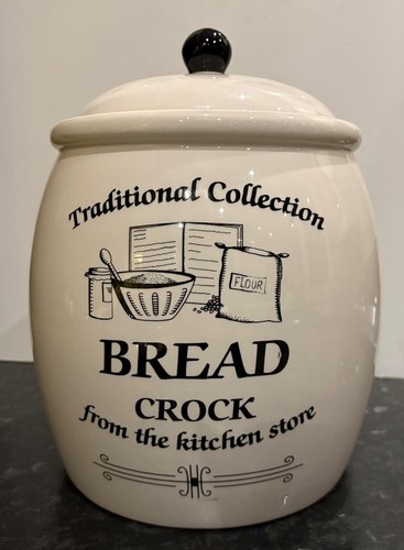 Large arthur wood bread crock - wood,