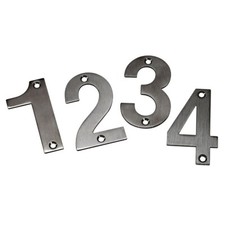 House Numbers Polished Stainless Steel Numerals 0-9