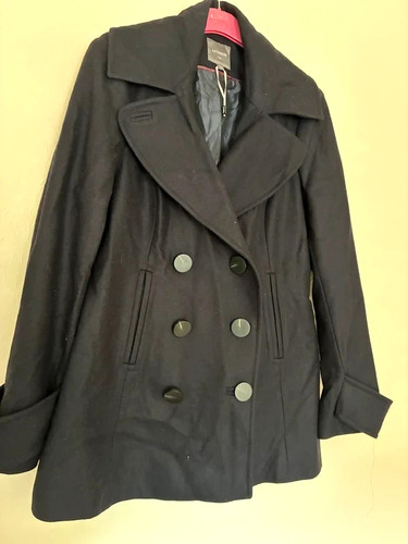 Black wool mix coat - mix,