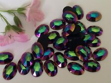 Jet/Purple Cabochon 14x10mm