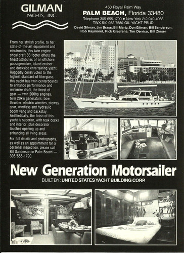 1987 gilman yachts motorsailer - gilman,