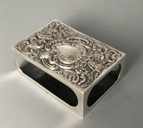 Victorian silver match box - victorian,