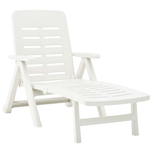 Sun lounger white plastic - lounger,