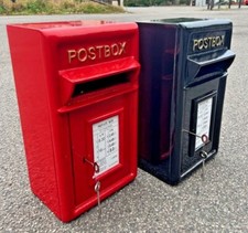 Cast iron Letter box mail post office Wall box Vintage style RED or BLACK