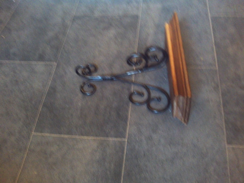 Decorative wood and metal - and,