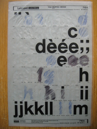 Letraset lower case - letraset,