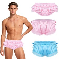 Men's Satin Silk Frilly