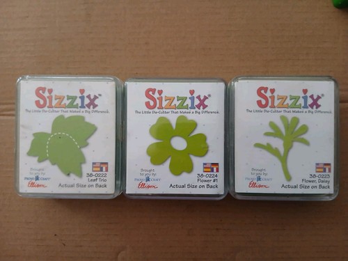 Three original sizzix green - three,