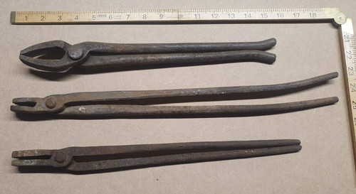 Vintage blacksmith tongs - blacksmith,