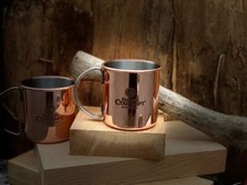 4 Copper Coated Metal Mug/Cup