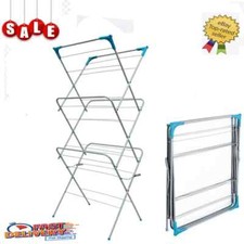 3 Tier Clothes Dryer Airer Foldable Laundry Rack Washing Line Drying Horse 14m