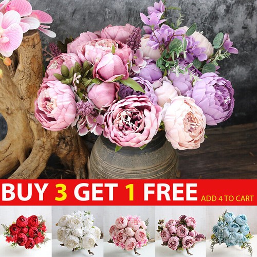 Heads silk peony artificial - heads,