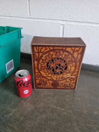 651 vintage marquetry speaker - vintage,