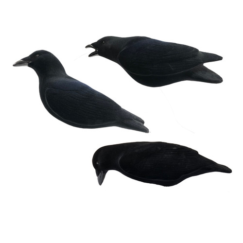 Fully flocked crow decoys 3 - flocked,