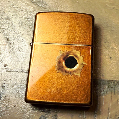 Zippo 24717 bullet hole - hole, toffee
