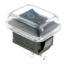 On-Off Rectangle Rocker Switch + Waterproof  Cover Car Dashboard Boat SPST 12V