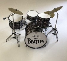 THE BEATLES Ringo Starr Ludwig Style MINIATURE DRUM KIT SET Fantastic Great Gift