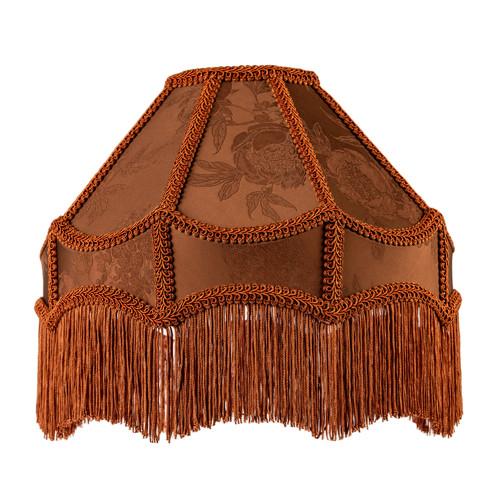 Brown faux silk - silk, victorian