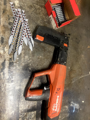 Hilti nail gun with - nail,