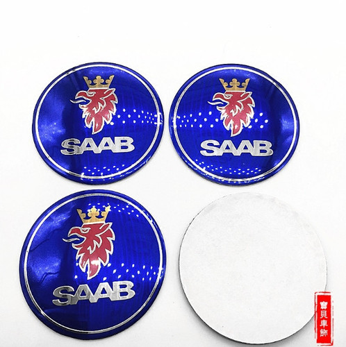 65mm blue saab logo car - 65mm,