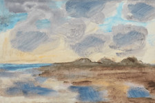 Expressive Island View | Small Painting / Study by Walter Gutbrod