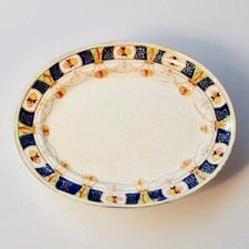 ANTIQUE IMARI CARLISLE WARE BURGESS BROS PLATTER OVAL SERVING PLATE 40cm x 31cm