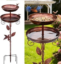 Double Metal Bird Bath for