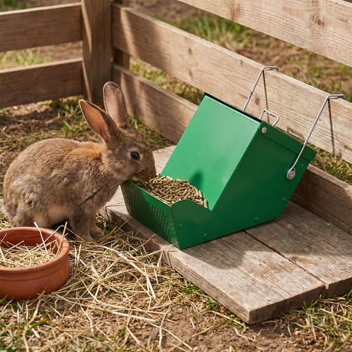 Hanging hay feeder for - for, rabbits