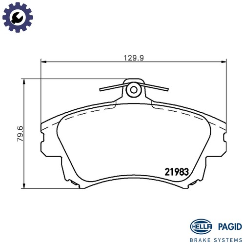 Brake pad set disc - disc,