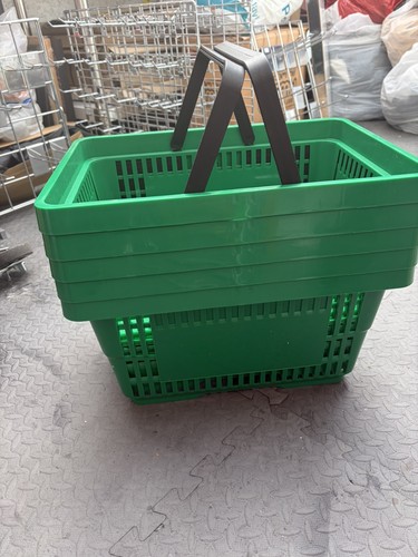 Plastic shopping baskets green - shopping,