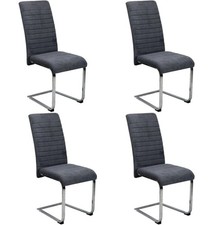 set of 4 Dark Grey Velvet