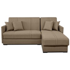 DIVANO 3 POSTI CON CHAISE LONGUE CONTENITORE, DIVANO LETTO ANGOLARE IN TESSUTO