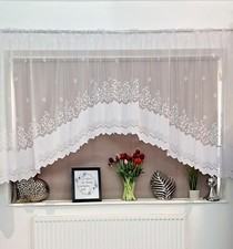 Jacquard jardiniere net curtain ready to hang tape various sizes firanki perdele