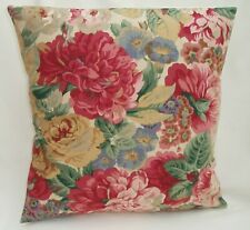 Beautiful Sanderson Designer Cushion Cover ROSE & PEONY Red Fabric Various Sizes