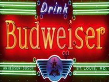 Budweiser Beer Neon Lights Advertising Vintage Retro Metal Sign Wall Decor A4