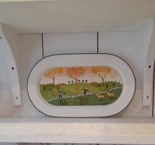 Villeroy And Boch Naif Oval Platter By Laplau 'Gathering Twigs'